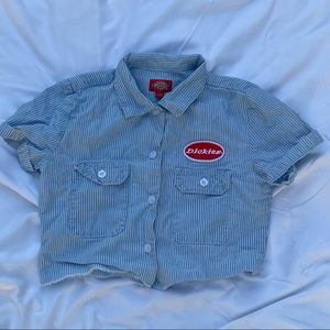 Dickies womens cropped button up